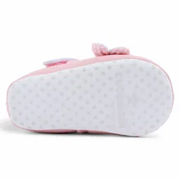 Cute Walk by Babyhug Velcro Closure Booties With Floral Applique - Pink image 5