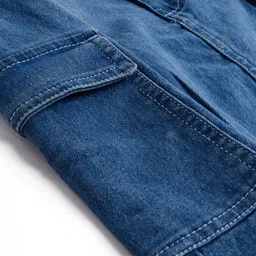 Pine Kids Denim Woven Solid Color Skirt with Pocket - Blue image 3