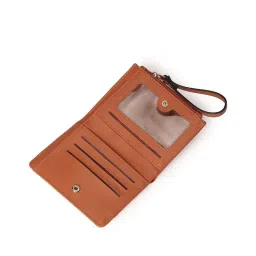 fastrack accessories Fastrack Tan Colour-Blocked Wallet with Wristlet image 5
