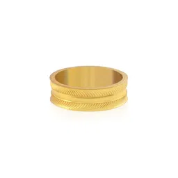 dzinetrendz Micron Goldplated Simple challa finger ring image 3
