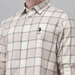 U.S. Polo Assn. Denim Co. Checked Pure Cotton Casual Shirt image 3