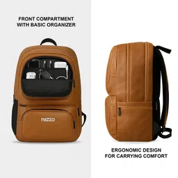 PAZZO Unisex Brand Logo Ergonomic Strap Multiple Pockets Padded Medium Backpack image 4