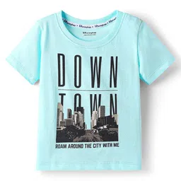 Honeyhap Boys Pack Of 2 Typography Printed Round Neck Cotton T-shirts image 2