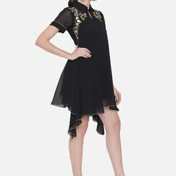 SZN Floral Georgette A-Line Mini Dress image 2