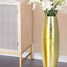 Royaloak Gold Metal Flower Vase-image-5