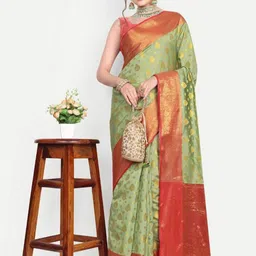jayant creation Woven Design Zari Banarasi Saree-image-58