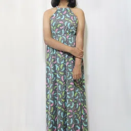 lola  dola Lola Dola Print Halter Neck Maxi Dress-picture-30
