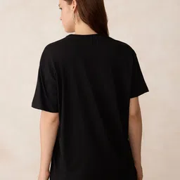 Outzidr Varsity Printed Round Neck Cotton Relaxed Fit T-shirt image 5