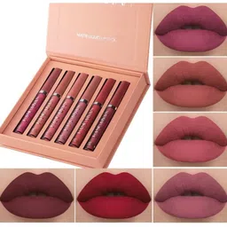 Beelinebytheialiving Set Of 6 High Quality Waterproof Non Tranferable Liquid Lipsticks-picture-10