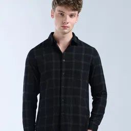 Flying Machine Men Classic Fit Spread Collar Checked Cotton Casual Shirt-image-19