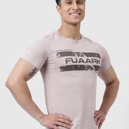 FUAARK Men Moisture Wicking Typography Printed Round Neck Cotton Slim Fit T-shirt-picture-32