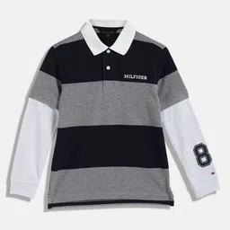 Tommy Hilfiger Boys Colourblocked Polo Collar Cotton T-shirt-picture-27