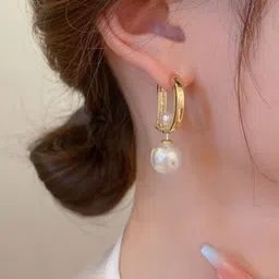 Estailo fashion Circular Drop Earrings image 2