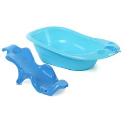 fab n funky Large Size Baby Bath Tub With Bath Sling - Sky Blue-picture-38