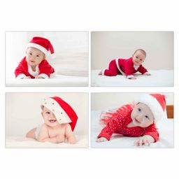 WENS HD Digital Baby Posters Pack of 4 - White Red-picture-37