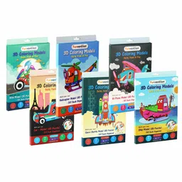 Funvention Build Your Own 3D Coloring & Puzzle Models Multicolor - Pack of 6-image-71