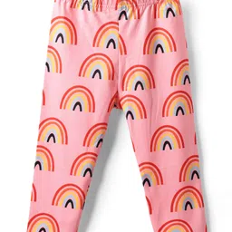Kookie Kids Full Length Leggings Rainbow Print - Pink-picture-19