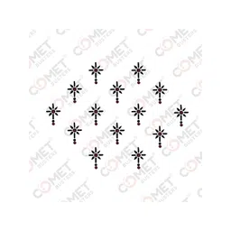 Comet Busters Beautiful Traditional Designer Bindis - Black & Maroon image 3