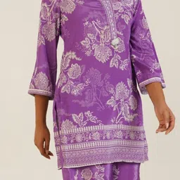 AUTUMN LANE Floral Printed Tunic With Trousers Co-Ords image 2