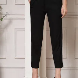 Indibelle Women Straight Fit Pleated Trousers-image-46