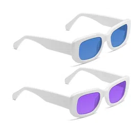 Arzonai Unisex Set of 2 Rectangle with UV Protected Lens Sunglasses COMBO-2833-image-37