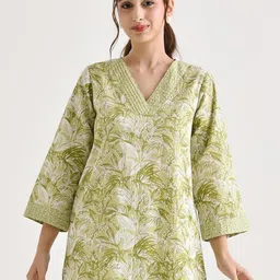 CRENOL THREADS Floral Print Cotton Top-picture-28