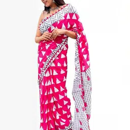 Pinkcity Trade World Pure Cotton Ikat Saree-picture-22