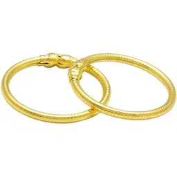 Missmister Unisex Kids Pack Of 2 Gold-Plated Kada Bracelet-picture-9