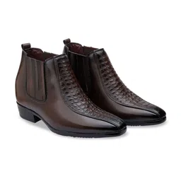 Bxxy Men 9 Cm Hidden Height Increasing Block-Heeled Chelsea Party Boot image 4