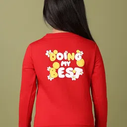 V-Mart Girls Cotton Printed Pullover Sweatshirt-picture-37