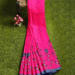 Moda Rapido Floral Pure Cotton Handloom Ikat Saree-picture-20