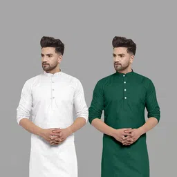 VS MALL Men Green Kurtas-picture-15