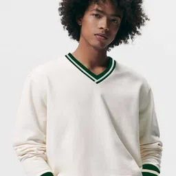 CLAFOUTIS Men V-Neck Raw Edge T-shirt-picture-23