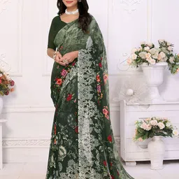 Moda Rapido Floral Printed Saree With Blouse Piece-image-55