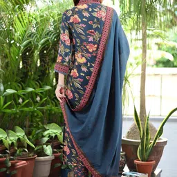 Anni Designer Women Floral Printed Regular Kurta with Trousers & Dupatta image 4