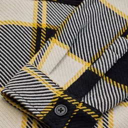 Snitch Men Smart Spread Collar Tartan Checked Cotton Casual Shirt image 3