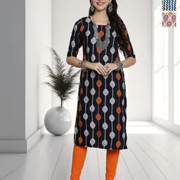 HERE&NOW Women Pack of-3 Ethnic Motif Printed Crepe Kurta-picture-18