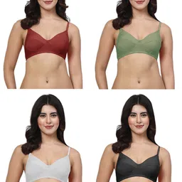 LILY manoop Women Pack Of 4 Full Coverage Bra image 4