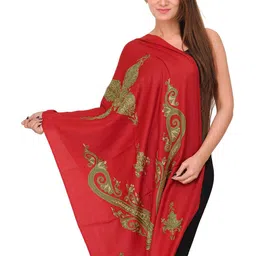 Exotic India Aari Embroidered Shawl-image-58
