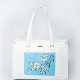 Strokes by Namrata Mehta Printed PU Structured Tote Bag image 1
