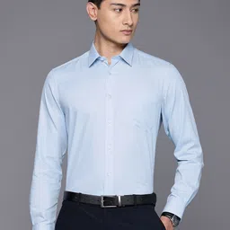 Louis Philippe Pure Cotton Self Design Classic Fit Textured Formal Shirt image 3