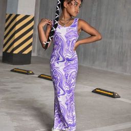 BAESD Print Bodycon Maxi Dress-picture-29