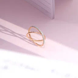 Mia by Tanishq 14KT Rose Gold Diamond Studded BIS Hallmark Nova Flow Ring-2.676 g-picture-25