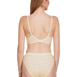 Liigne Women Pack Of 3 Printed Lightly Padded Bra Pure Cotton Lingerie Set image 5