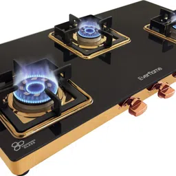 everflame Rose Gold 3 Burner Cooktop Ultra AI Slim Gas | 5G-Gen Burners | Toughened Stainless Steel Manual Gas Stove-picture-36