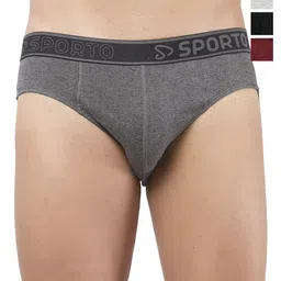 Sporto by Macho Pack Of 4 Men Brand Logo Mid-Rise Basic Briefs-picture-41