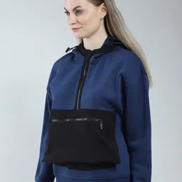 rock.it Women Solid Hooded Front-Open Cotton Sweatshirt image 3