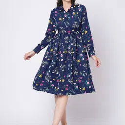 Selvia Print Crepe Fit & Flare Dress-image-46
