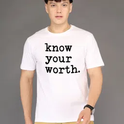BRAWNY BATTLER Typography Printed Round Neck Cotton T-shirt image 3