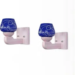 1ST TIME Blue & White Solid Glass Traditional Cylinder Wall Lamps Wall Lamps-image-50